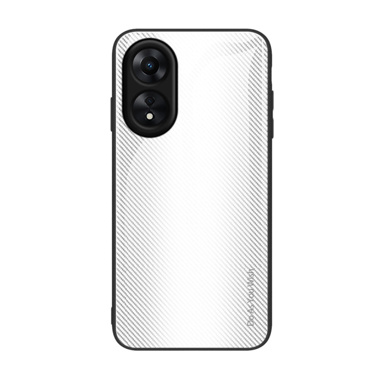 Per la custodia del telefono in TPU in vetro sfumato con texture OPPO A17, For OPPO A17