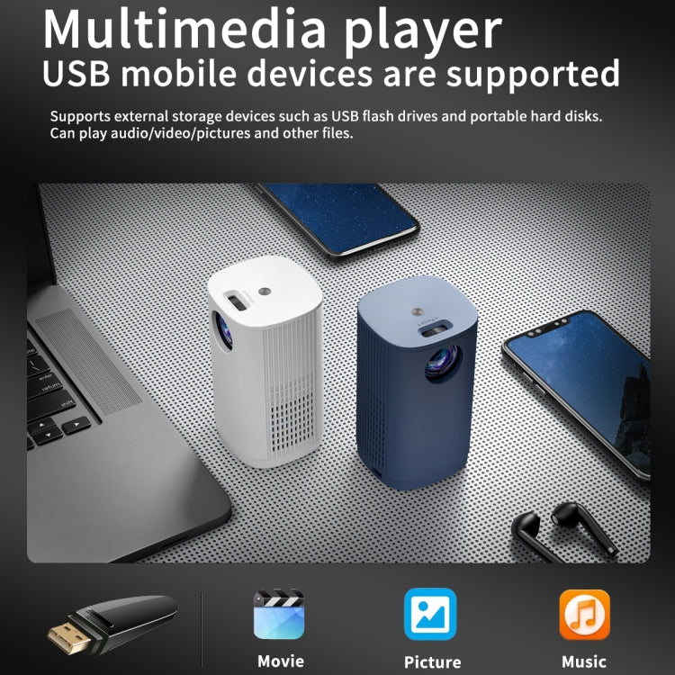 Mini proiettore LED portatile T1 480x360 800 lumen spina UK