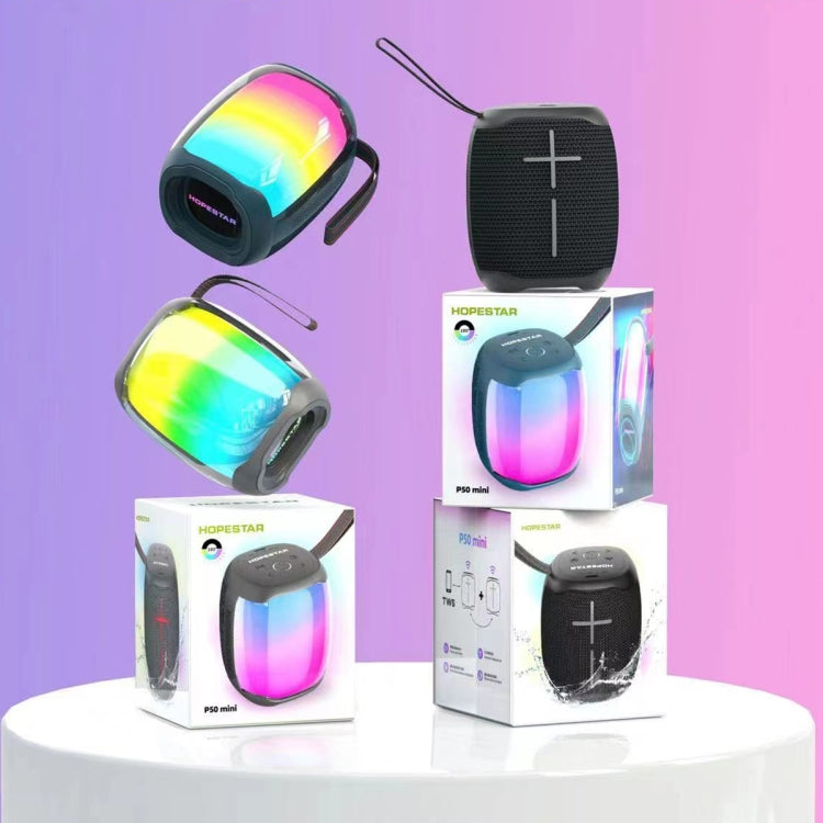 HOPESTAR P50 mini Altoparlante Bluetooth impermeabile con luce RGB da esterno, P50 mini