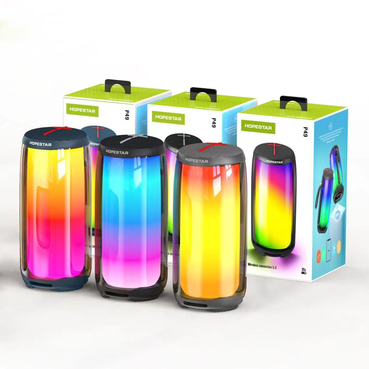 HOPESTAR P49 Tone Pulse RGB Light Altoparlante Bluetooth impermeabile, P49(Black), P49(Grey), P49(Blue)