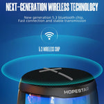 HOPESTAR P49 Tone Pulse RGB Light Altoparlante Bluetooth impermeabile, P49(Black), P49(Grey), P49(Blue)