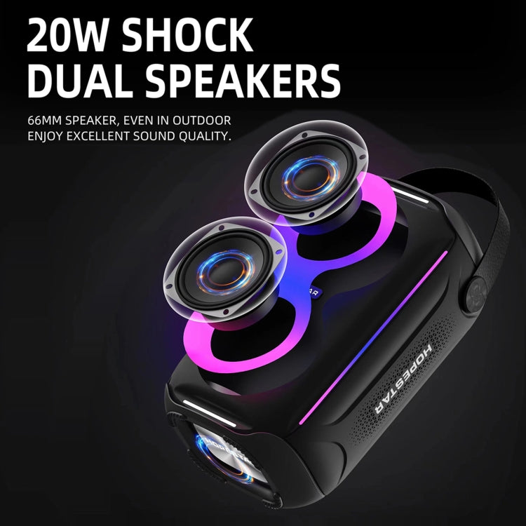 HOPESTAR Party200 mini Altoparlante Bluetooth portatile Tone Pulse RGB Light, Party200 mini