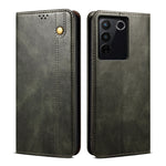 Custodia per telefono in pelle con trama di cavallo pazzo in cera d'olio, For vivo S16 Pro / S16, For vivo S16e, For vivo V27, For Samsung Galaxy A34 5G