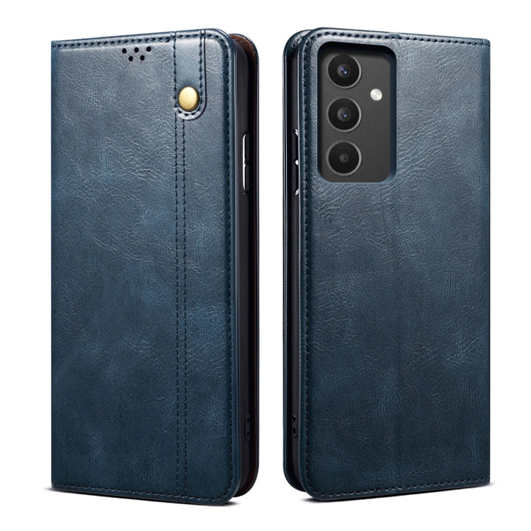 Custodia per telefono in pelle con trama di cavallo pazzo in cera d'olio, For vivo S16 Pro / S16, For vivo S16e, For vivo V27, For Samsung Galaxy A34 5G