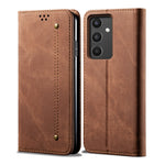 Custodia per telefono in pelle con texture denim, For vivo S16 Pro / S16, For vivo S16e, For vivo V27, For Samsung Galaxy A34 5G