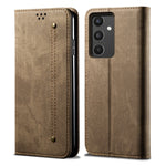 Custodia per telefono in pelle con texture denim, For vivo S16 Pro / S16, For vivo S16e, For vivo V27, For Samsung Galaxy A34 5G