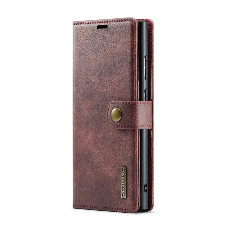 Custodia in pelle magnetica staccabile DG.MING Crazy Horse Texture, For Samsung Galaxy S23 Ultra 5G
