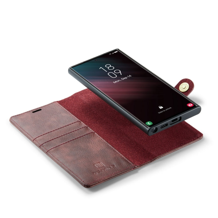 Custodia in pelle magnetica staccabile DG.MING Crazy Horse Texture, For Samsung Galaxy S23 Ultra 5G