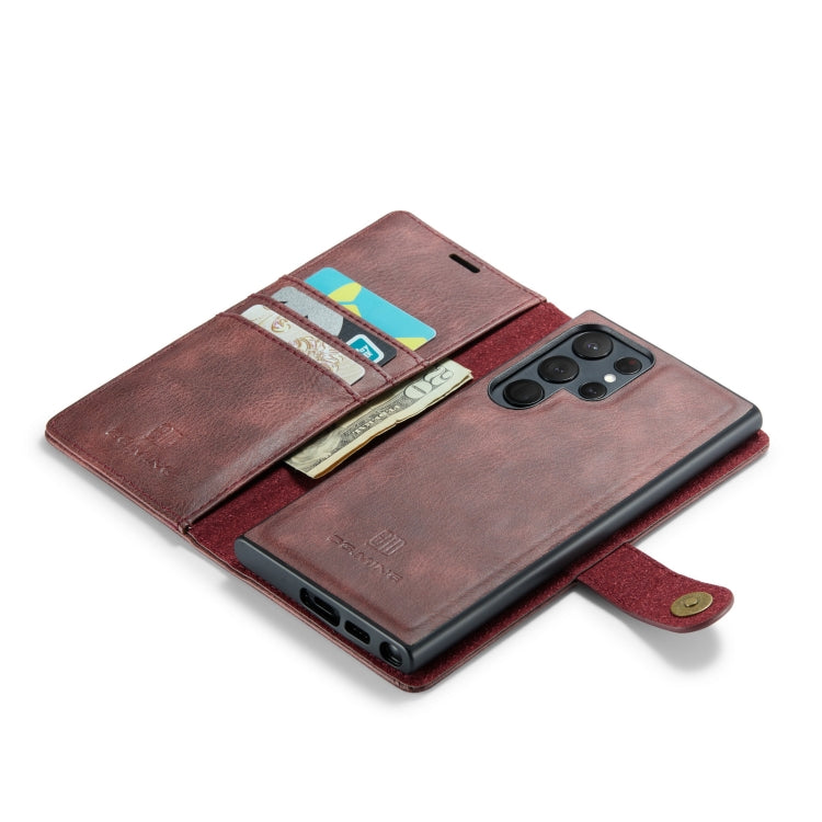 Custodia in pelle magnetica staccabile DG.MING Crazy Horse Texture, For Samsung Galaxy S23 Ultra 5G