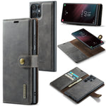Custodia in pelle magnetica staccabile DG.MING Crazy Horse Texture, For Samsung Galaxy S23 Ultra 5G