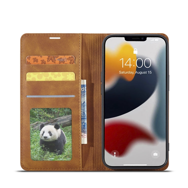 Forwenw Dream Series Custodia per telefono in pelle con forte magnetismo Oil Edge, For iPhone 14 Pro Max