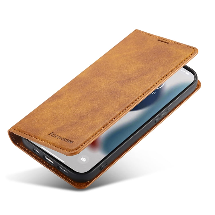 Forwenw Dream Series Custodia per telefono in pelle con forte magnetismo Oil Edge, For iPhone 14 Pro Max