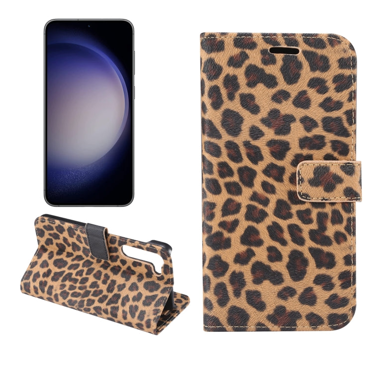 Custodia per cellulare in pelle con motivo leopardato, For Samsung Galaxy S23 5G, For Samsung Galaxy S23+ 5G, For Samsung Galaxy S23 Ultra 5G, For Samsung Galaxy A14 5G / 4G, For Samsung Galaxy A54 5G