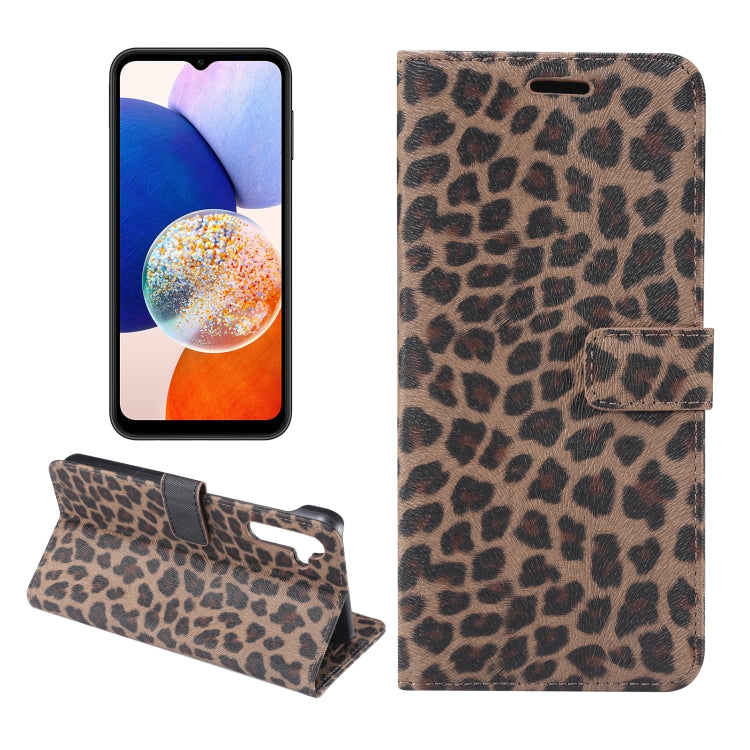 Custodia per cellulare in pelle con motivo leopardato, For Samsung Galaxy S23 5G, For Samsung Galaxy S23+ 5G, For Samsung Galaxy S23 Ultra 5G, For Samsung Galaxy A14 5G / 4G, For Samsung Galaxy A54 5G