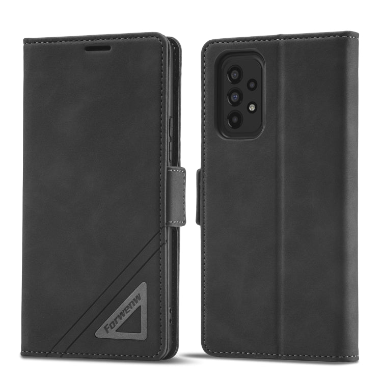 Custodia per telefono in pelle con fibbia a doppio lato serie Forwenw F3, For Samsung Galaxy A14 5G, For Samsung Galaxy A54 5G