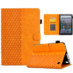 Custodia per tablet in pelle goffrata rombo, For Amazon Kindle Fire 7 2022, For Amazon Kindle Lite 2022, For Amazon Kindle PaperWhite 5 2021, For Amazon Kindle PaperWhite 4 / 3 / 2 / 1