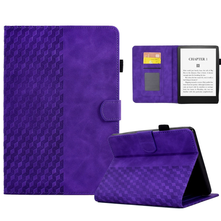 Custodia per tablet in pelle goffrata rombo, For Amazon Kindle Fire 7 2022, For Amazon Kindle Lite 2022, For Amazon Kindle PaperWhite 5 2021, For Amazon Kindle PaperWhite 4 / 3 / 2 / 1