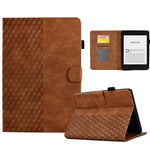 Custodia per tablet in pelle goffrata rombo, For Amazon Kindle Fire 7 2022, For Amazon Kindle Lite 2022, For Amazon Kindle PaperWhite 5 2021, For Amazon Kindle PaperWhite 4 / 3 / 2 / 1