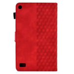 Custodia per tablet in pelle goffrata rombo, For Amazon Kindle Fire 7 2019 / 2017 / 2015, For Amazon Kindle Fire HD8 2020, For Amazon Kindle Fire HD8 2018 / 2017 / 2016, For Amazon Kindle Fire HD10 Plus 2021