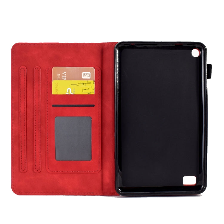 Custodia per tablet in pelle goffrata rombo, For Amazon Kindle Fire 7 2019 / 2017 / 2015, For Amazon Kindle Fire HD8 2020, For Amazon Kindle Fire HD8 2018 / 2017 / 2016, For Amazon Kindle Fire HD10 Plus 2021