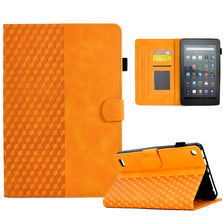 Custodia per tablet in pelle goffrata rombo, For Amazon Kindle Fire 7 2019 / 2017 / 2015, For Amazon Kindle Fire HD8 2020, For Amazon Kindle Fire HD8 2018 / 2017 / 2016, For Amazon Kindle Fire HD10 Plus 2021