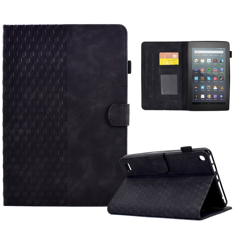 Custodia per tablet in pelle goffrata rombo, For Amazon Kindle Fire 7 2019 / 2017 / 2015, For Amazon Kindle Fire HD8 2020, For Amazon Kindle Fire HD8 2018 / 2017 / 2016, For Amazon Kindle Fire HD10 Plus 2021