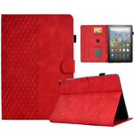 Custodia per tablet in pelle goffrata rombo, For Amazon Kindle Fire 7 2019 / 2017 / 2015, For Amazon Kindle Fire HD8 2020, For Amazon Kindle Fire HD8 2018 / 2017 / 2016, For Amazon Kindle Fire HD10 Plus 2021