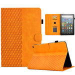 Custodia per tablet in pelle goffrata rombo, For Amazon Kindle Fire 7 2019 / 2017 / 2015, For Amazon Kindle Fire HD8 2020, For Amazon Kindle Fire HD8 2018 / 2017 / 2016, For Amazon Kindle Fire HD10 Plus 2021