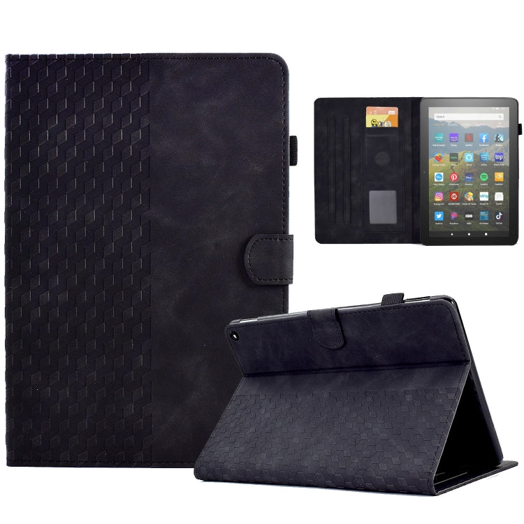 Custodia per tablet in pelle goffrata rombo, For Amazon Kindle Fire 7 2019 / 2017 / 2015, For Amazon Kindle Fire HD8 2020, For Amazon Kindle Fire HD8 2018 / 2017 / 2016, For Amazon Kindle Fire HD10 Plus 2021