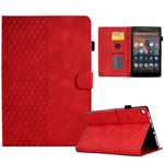 Custodia per tablet in pelle goffrata rombo, For Amazon Kindle Fire 7 2019 / 2017 / 2015, For Amazon Kindle Fire HD8 2020, For Amazon Kindle Fire HD8 2018 / 2017 / 2016, For Amazon Kindle Fire HD10 Plus 2021