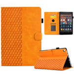Custodia per tablet in pelle goffrata rombo, For Amazon Kindle Fire 7 2019 / 2017 / 2015, For Amazon Kindle Fire HD8 2020, For Amazon Kindle Fire HD8 2018 / 2017 / 2016, For Amazon Kindle Fire HD10 Plus 2021