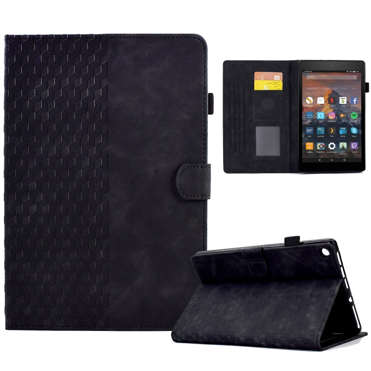 Custodia per tablet in pelle goffrata rombo, For Amazon Kindle Fire 7 2019 / 2017 / 2015, For Amazon Kindle Fire HD8 2020, For Amazon Kindle Fire HD8 2018 / 2017 / 2016, For Amazon Kindle Fire HD10 Plus 2021