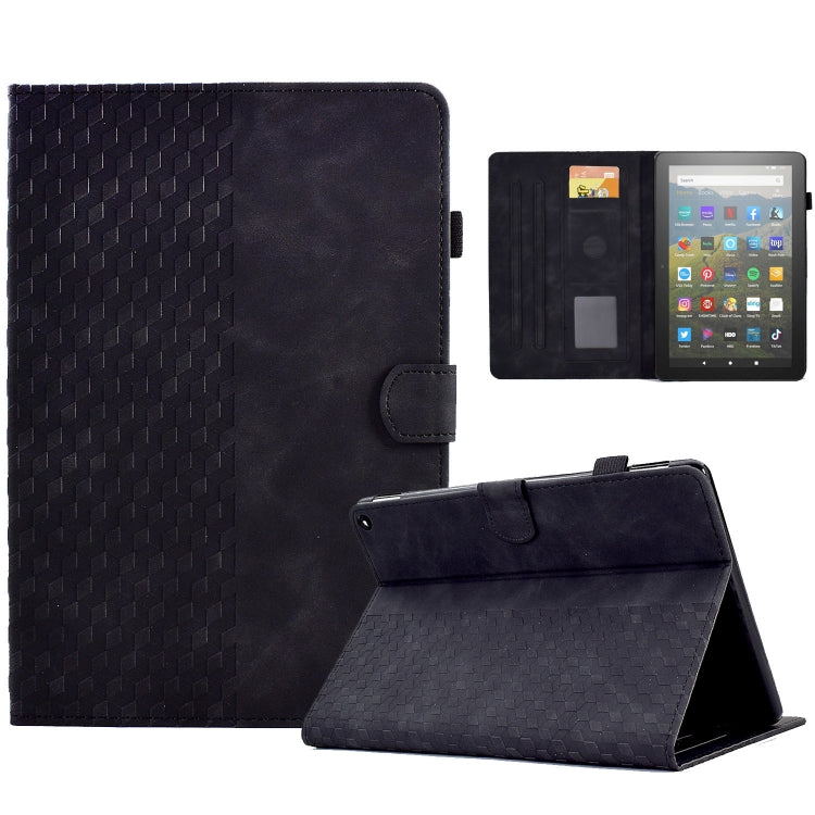 Custodia per tablet in pelle goffrata rombo, For Amazon Kindle Fire 7 2019 / 2017 / 2015, For Amazon Kindle Fire HD8 2020, For Amazon Kindle Fire HD8 2018 / 2017 / 2016, For Amazon Kindle Fire HD10 Plus 2021