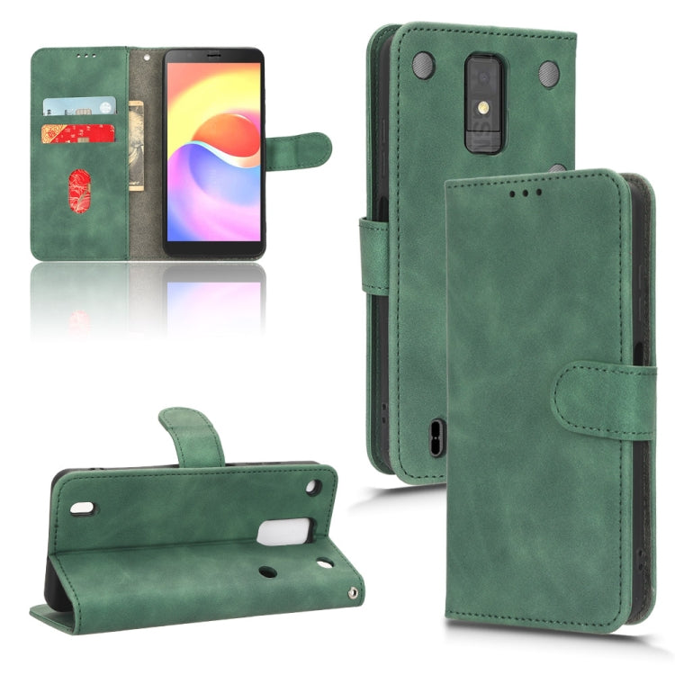 Custodia per telefono in pelle con vibrazione magnetica Skin Feel, For ZTE Blade A32
