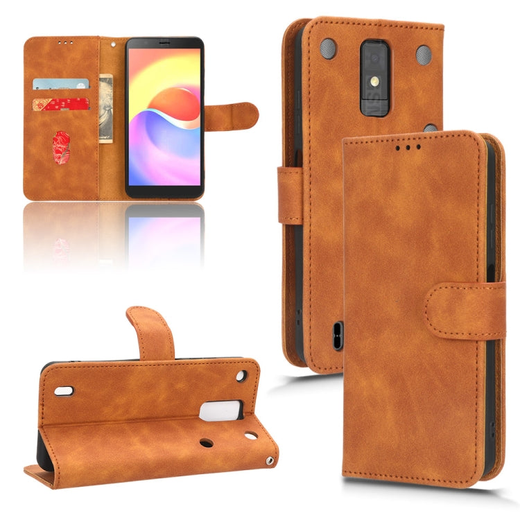 Custodia per telefono in pelle con vibrazione magnetica Skin Feel, For ZTE Blade A32