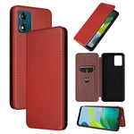 Custodia per telefono in pelle con vibrazione in fibra di carbonio, For OPPO Reno8 T 4G, For Motorola Moto E13 4G, For Motorola Moto G73 5G, For Xiaomi Redmi 12C