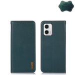 KHAZNEH Custodia per telefono in pelle di vacchetta con strato superiore nappa, For Motorola Moto G73 5G, For OPPO Reno8 T 4G