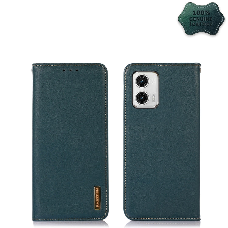 KHAZNEH Custodia per telefono in pelle di vacchetta con strato superiore nappa, For Motorola Moto G73 5G, For OPPO Reno8 T 4G