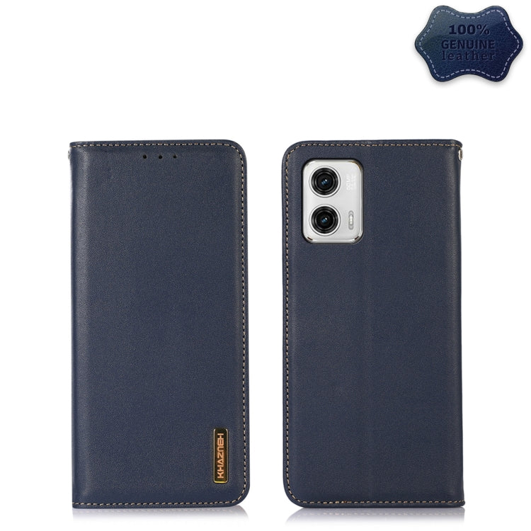 KHAZNEH Custodia per telefono in pelle di vacchetta con strato superiore nappa, For Motorola Moto G73 5G, For OPPO Reno8 T 4G