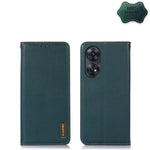 KHAZNEH Custodia per telefono in pelle di vacchetta con strato superiore nappa, For Motorola Moto G73 5G, For OPPO Reno8 T 4G