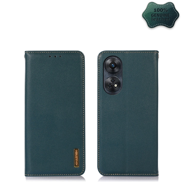 KHAZNEH Custodia per telefono in pelle di vacchetta con strato superiore nappa, For Motorola Moto G73 5G, For OPPO Reno8 T 4G
