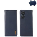 KHAZNEH Custodia per telefono in pelle di vacchetta con strato superiore nappa, For Motorola Moto G73 5G, For OPPO Reno8 T 4G