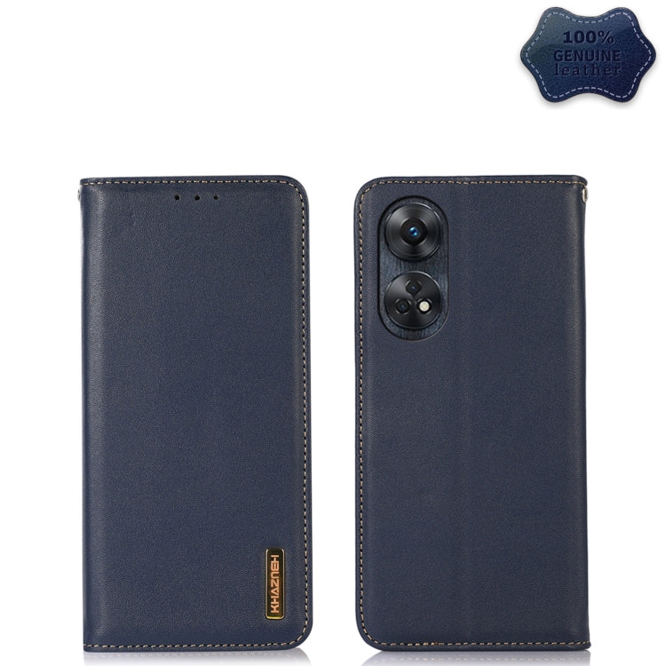 KHAZNEH Custodia per telefono in pelle di vacchetta con strato superiore nappa, For Motorola Moto G73 5G, For OPPO Reno8 T 4G