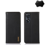 KHAZNEH Custodia per telefono in pelle di vacchetta con strato superiore nappa, For Motorola Moto G73 5G, For OPPO Reno8 T 4G