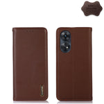 KHAZNEH Custodia per telefono in pelle di vacchetta con strato superiore nappa, For Motorola Moto G73 5G, For OPPO Reno8 T 4G