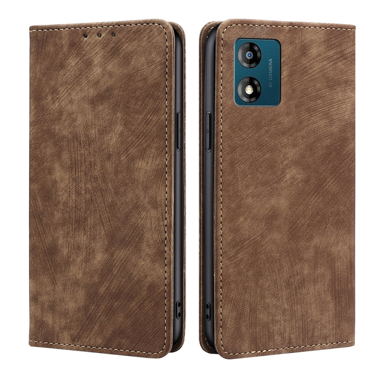 Custodia per telefono in pelle magnetica con spazzola antifurto RFID, For Motorola Moto E13 4G, For OPPO A17k, For OPPO Reno8 T 4G, For Xiaomi Poco X5 Pro / Redmi Note 12 Pro Speed