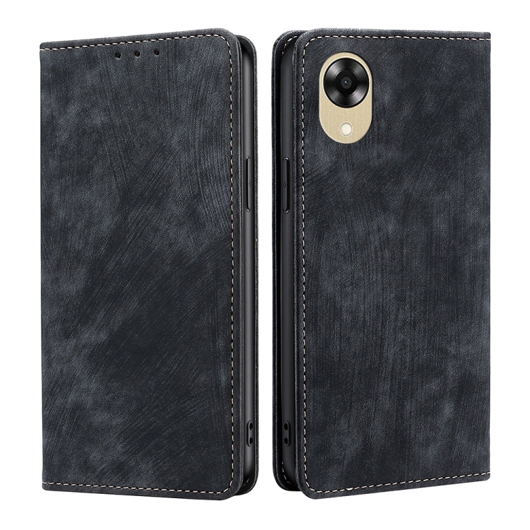 Custodia per telefono in pelle magnetica con spazzola antifurto RFID, For Motorola Moto E13 4G, For OPPO A17k, For OPPO Reno8 T 4G, For Xiaomi Poco X5 Pro / Redmi Note 12 Pro Speed