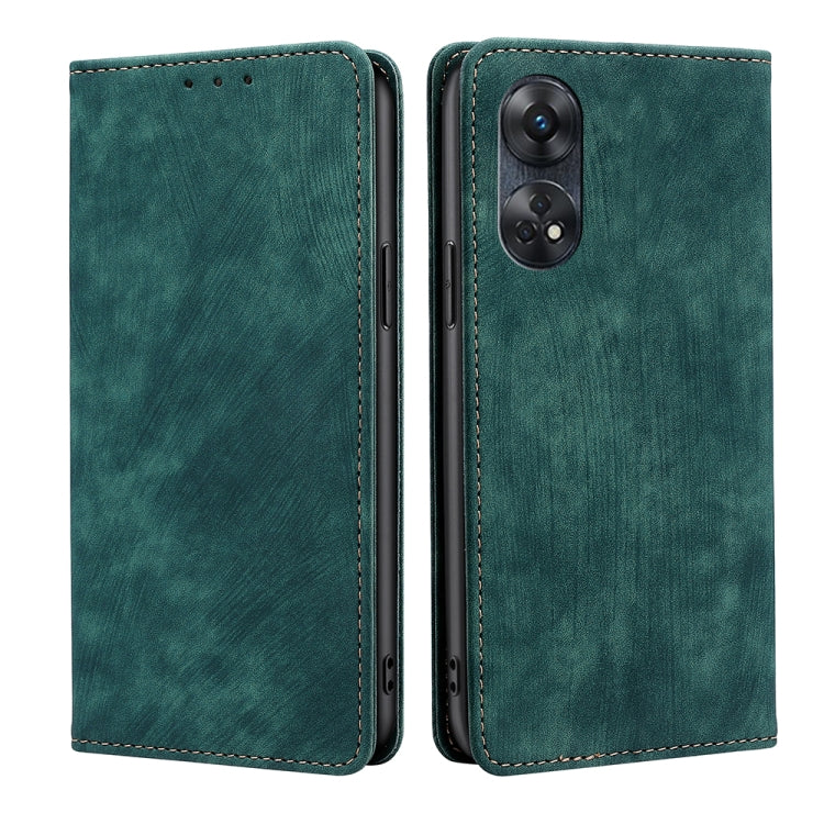 Custodia per telefono in pelle magnetica con spazzola antifurto RFID, For Motorola Moto E13 4G, For OPPO A17k, For OPPO Reno8 T 4G, For Xiaomi Poco X5 Pro / Redmi Note 12 Pro Speed