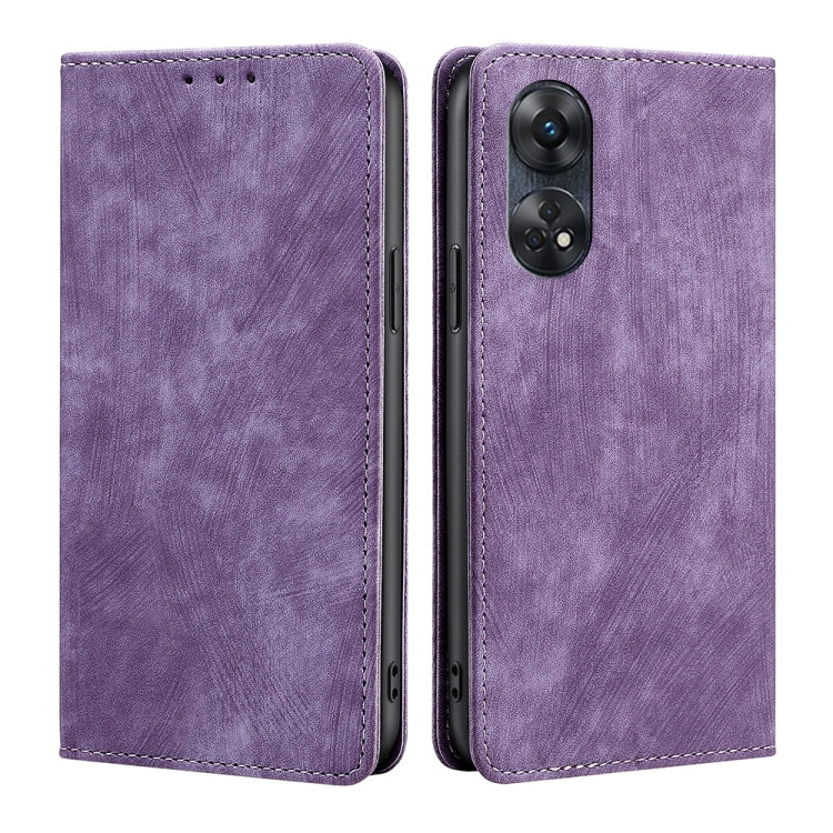 Custodia per telefono in pelle magnetica con spazzola antifurto RFID, For Motorola Moto E13 4G, For OPPO A17k, For OPPO Reno8 T 4G, For Xiaomi Poco X5 Pro / Redmi Note 12 Pro Speed