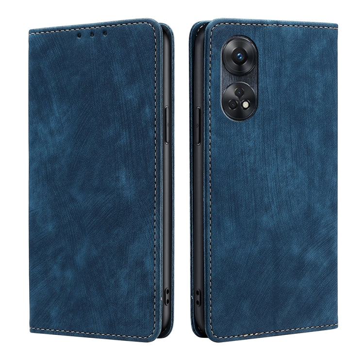 Custodia per telefono in pelle magnetica con spazzola antifurto RFID, For Motorola Moto E13 4G, For OPPO A17k, For OPPO Reno8 T 4G, For Xiaomi Poco X5 Pro / Redmi Note 12 Pro Speed